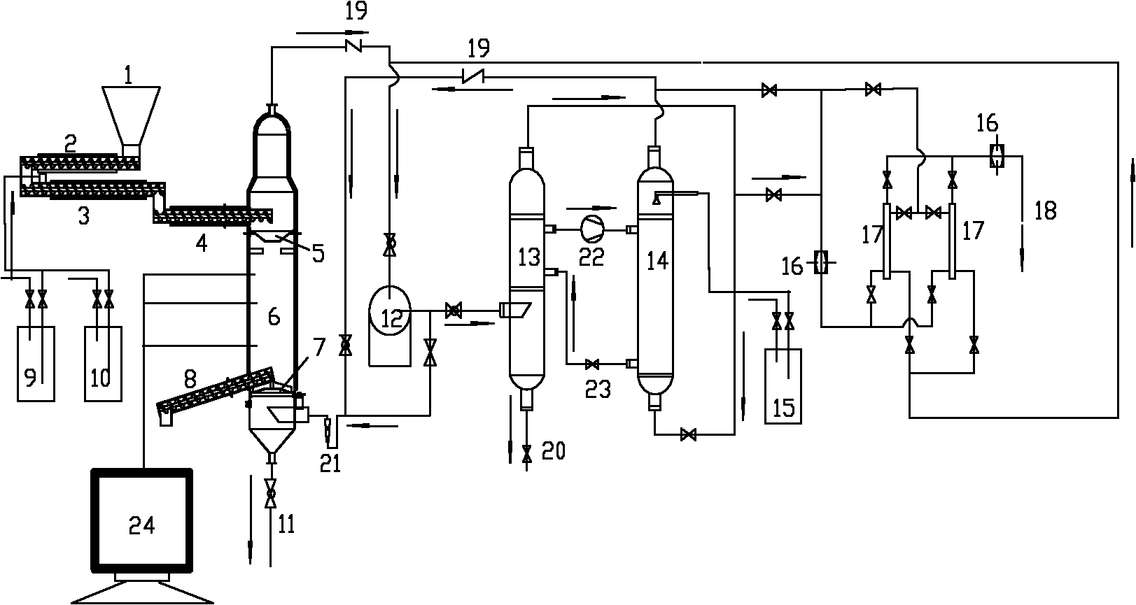 Continuous solid state fermentation and product gas stripping coupled separation method for corn