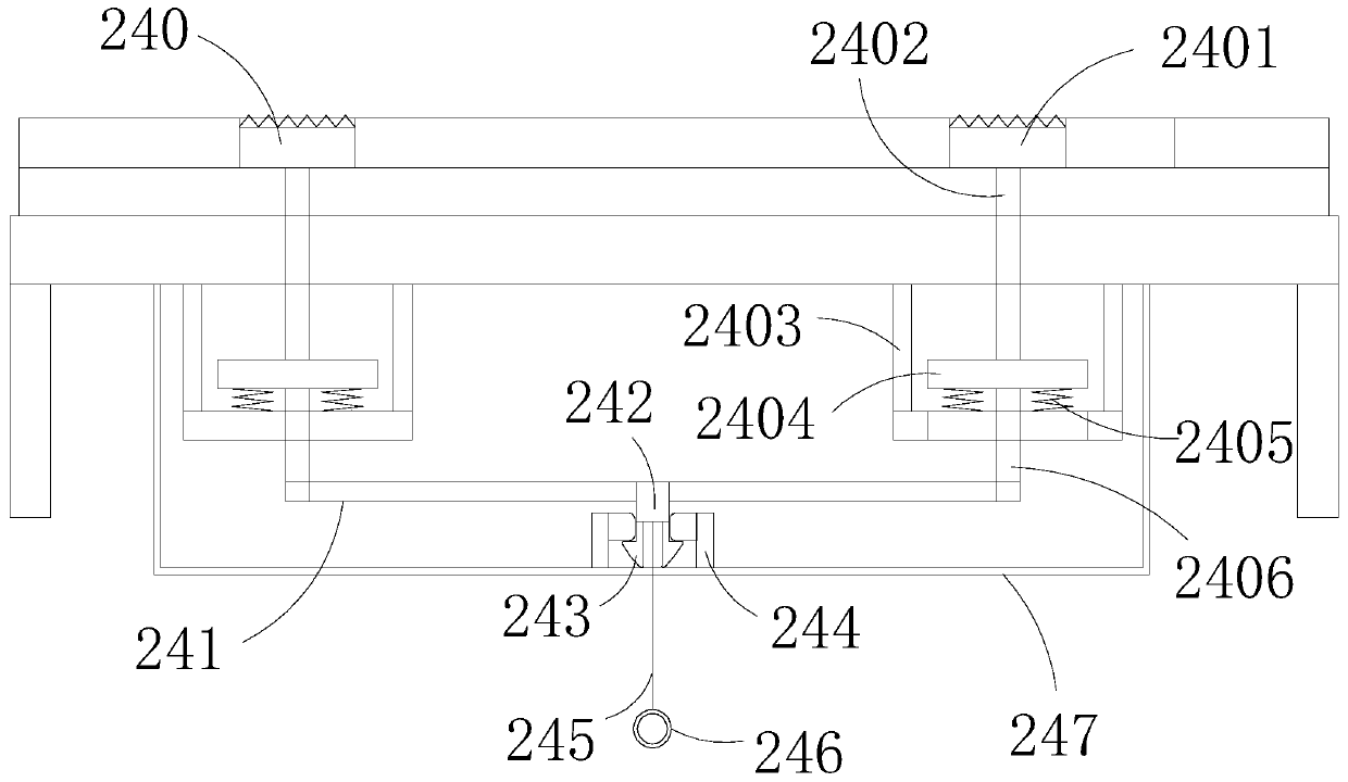 A fruit basket turning and conveying device adopting a T-shaped frame for axial fixing