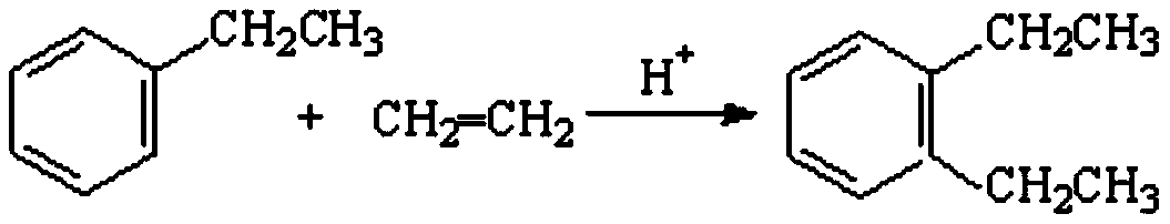 Energy-saving reaction process for producing ethylbenzene from pure ethylene