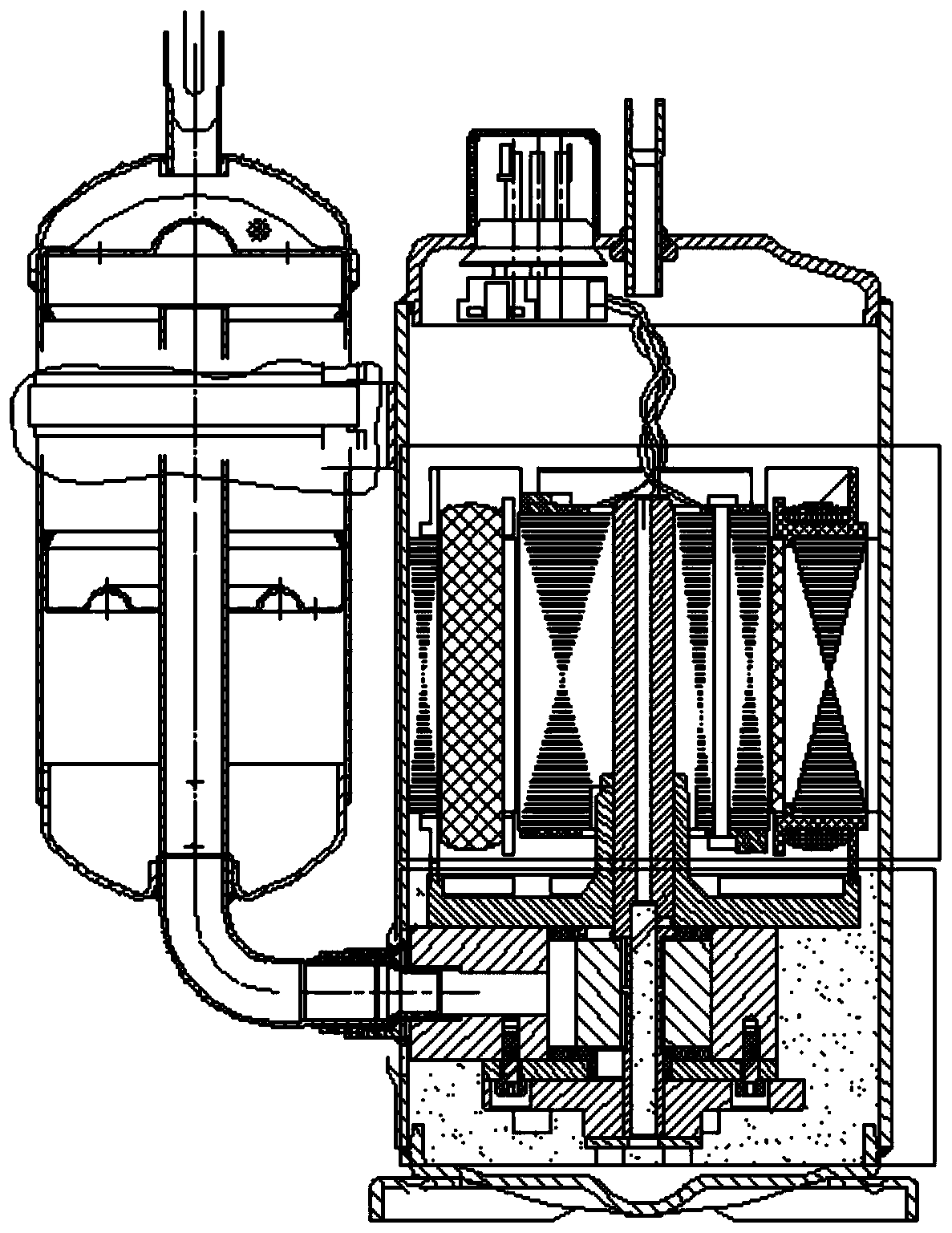 Compressor pump body and compressor