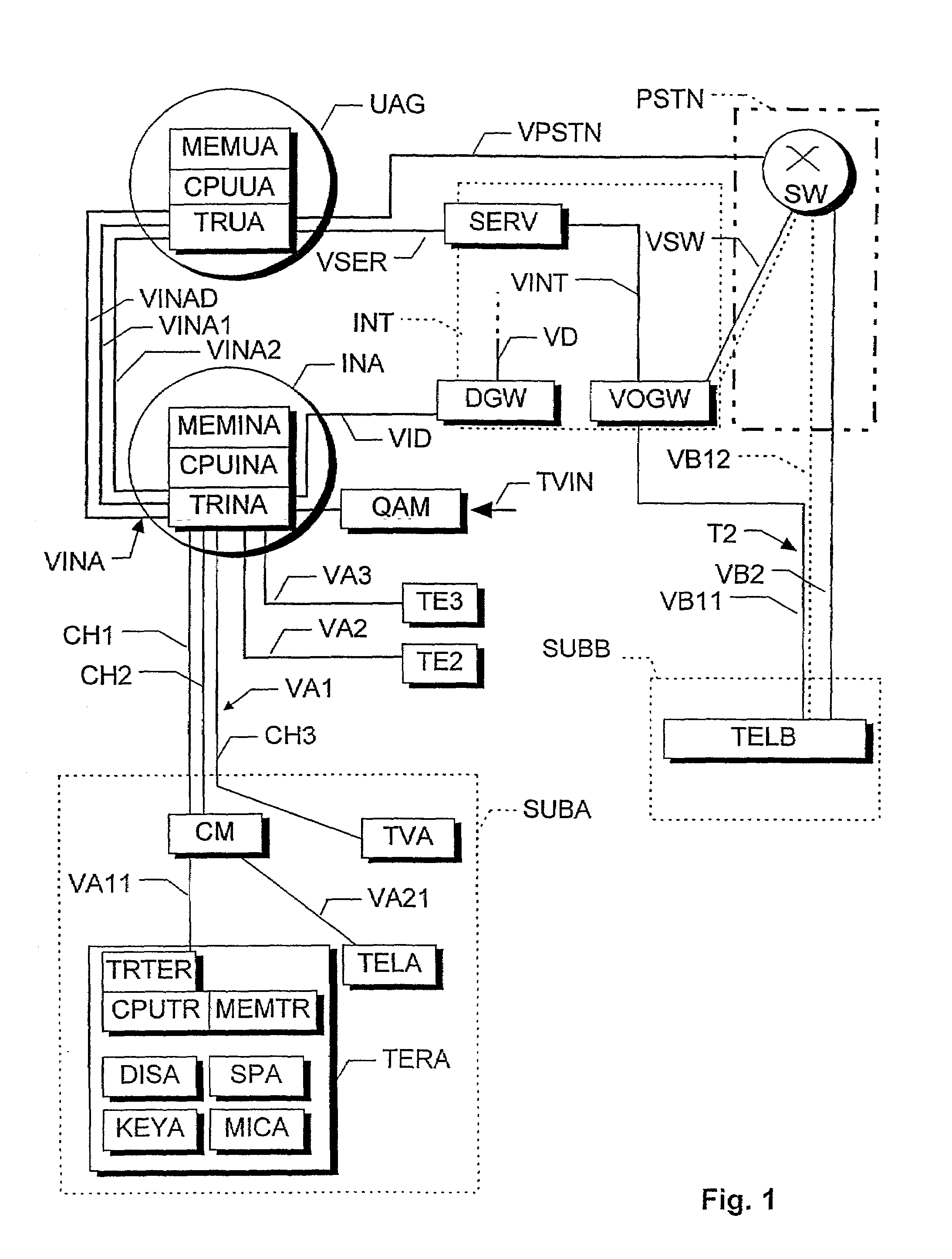 Method, devices and program modules for data transmission with assured quality of service