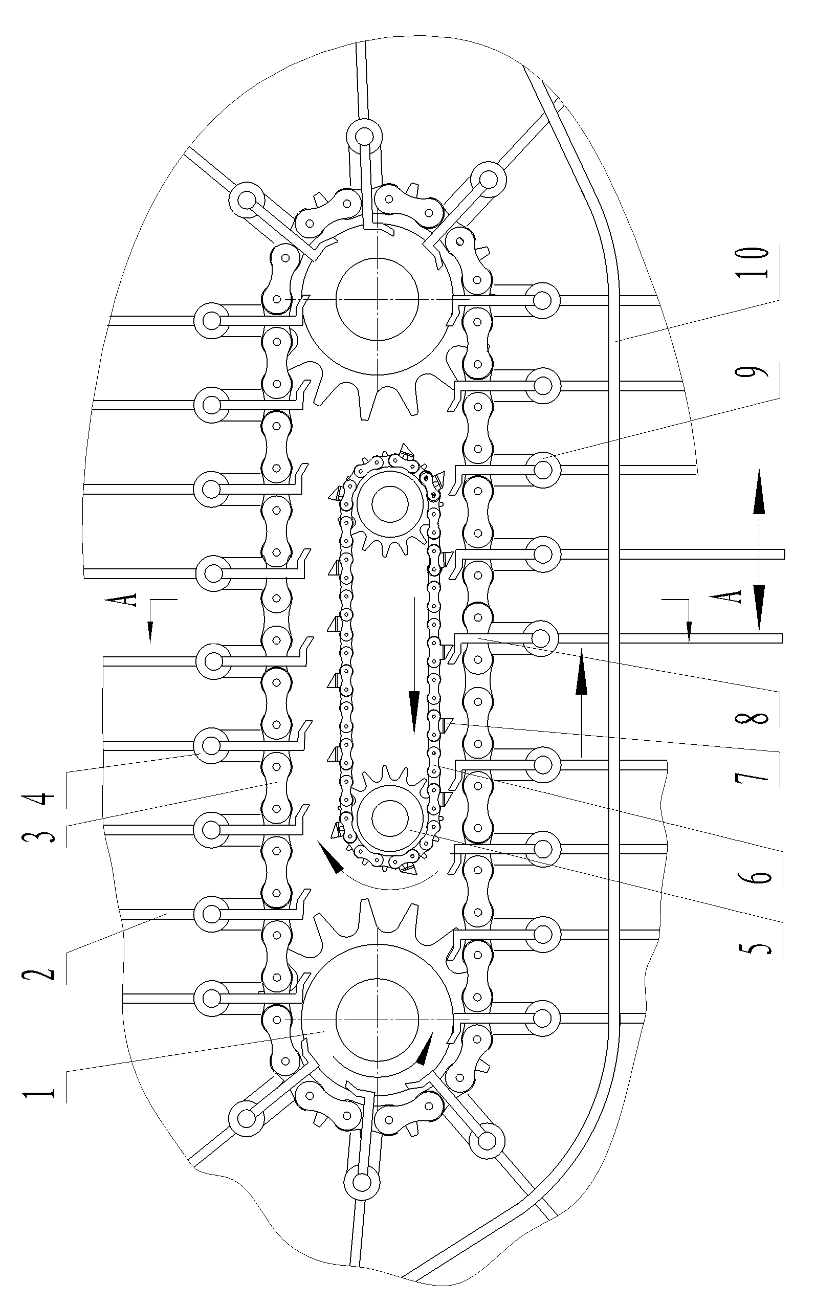 Rotary tomato harvest and separation device and tomato harvester consisting of same
