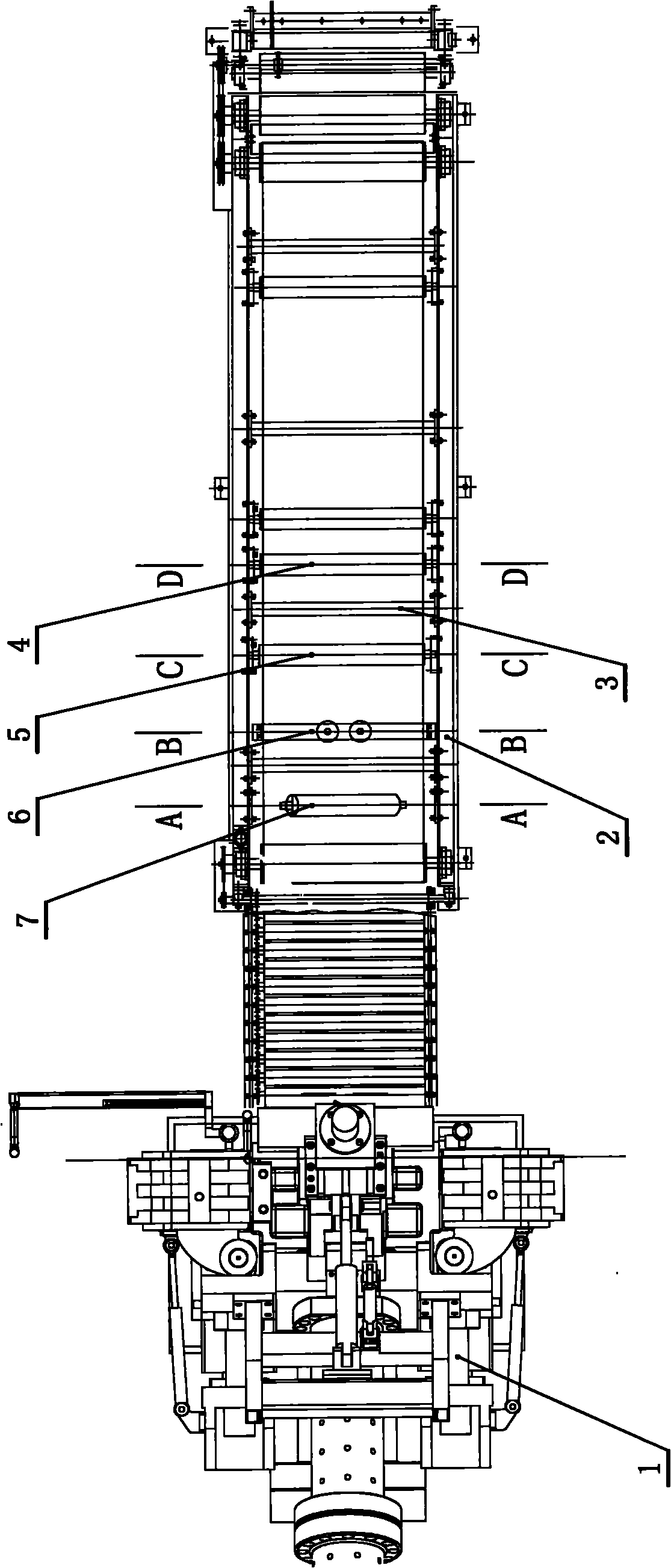 Double-plex extrusion linkage production line with turnover device