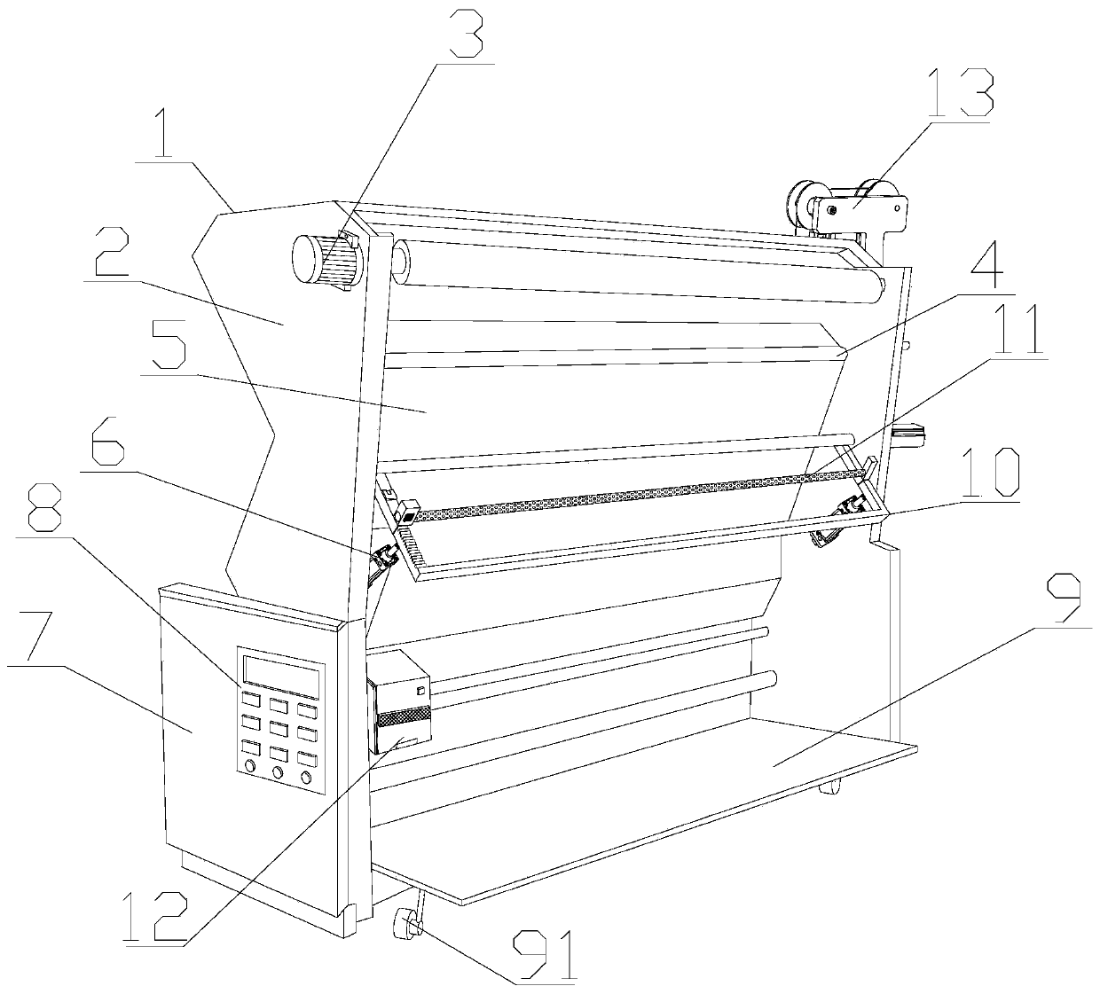 A conveying and folding mechanism for automatic material receiving and folding of cloth