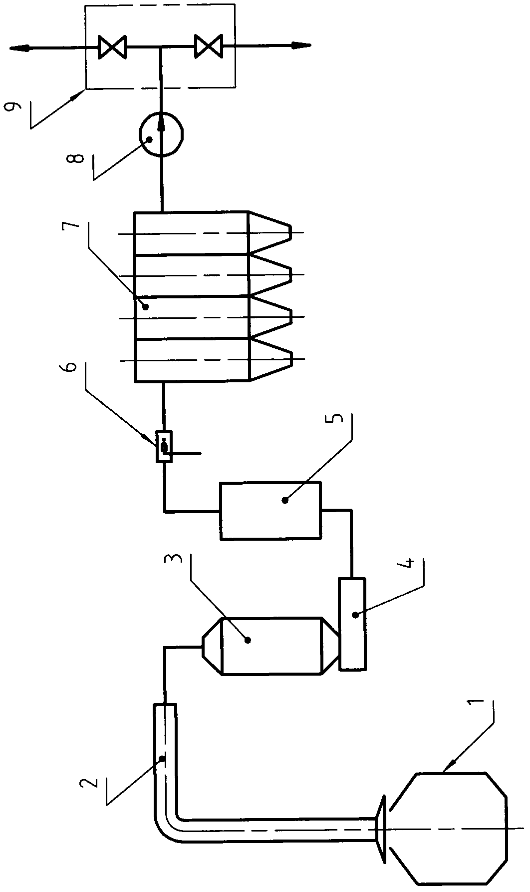 Physical-sensible-heat recovery method and device of converter flue gas