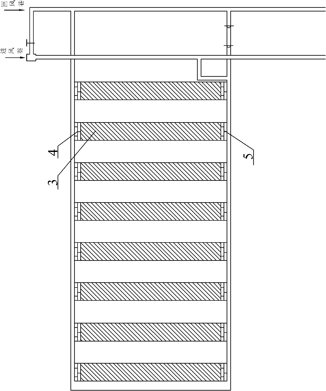 House pillar type cutting and filling method of medium coal seam for controlling movement deformation of overlying rock