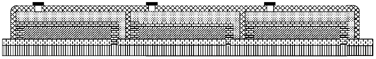 Bendable single substrate lithium-air battery series connection structure