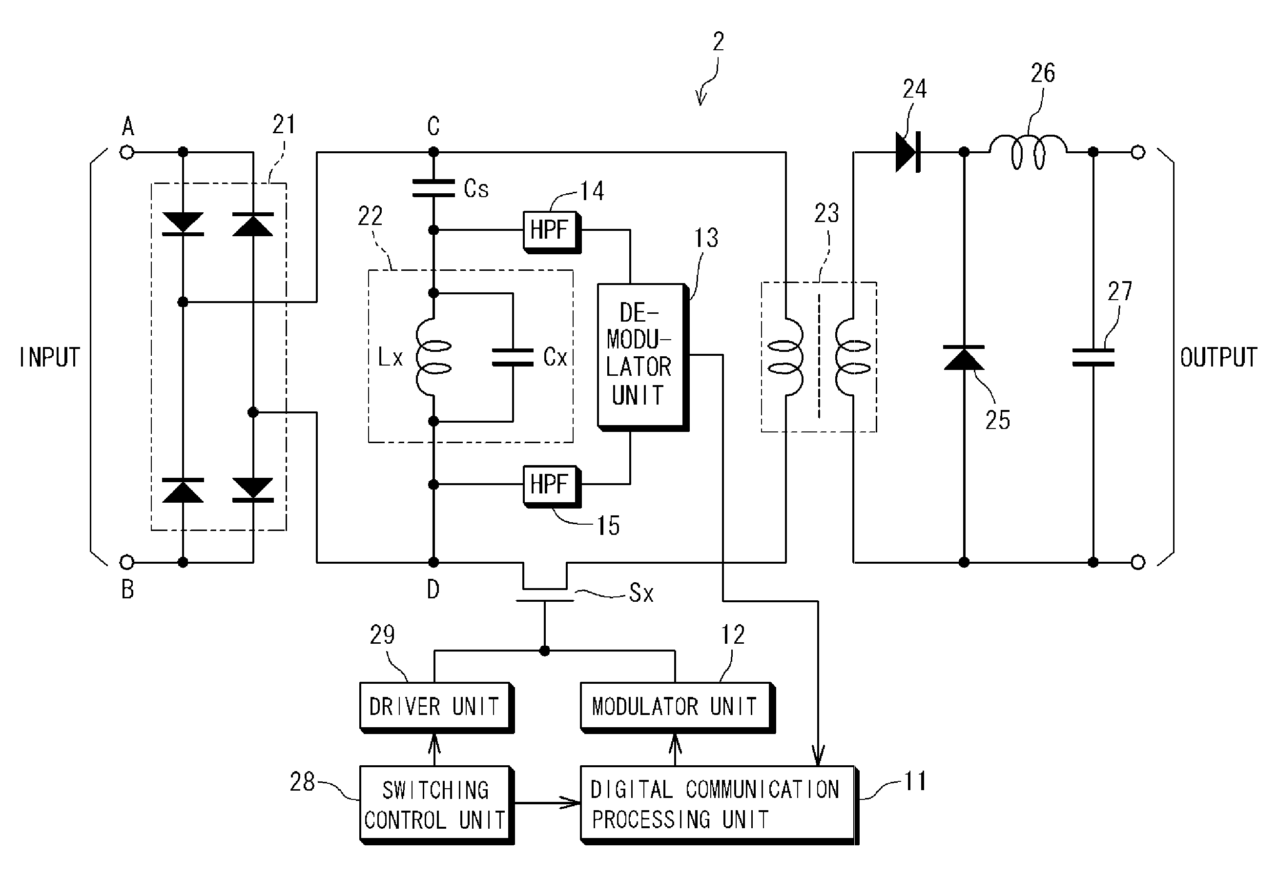 Power line communication device, power supply circuit with communication function, electric appliance, and control and monitoring system