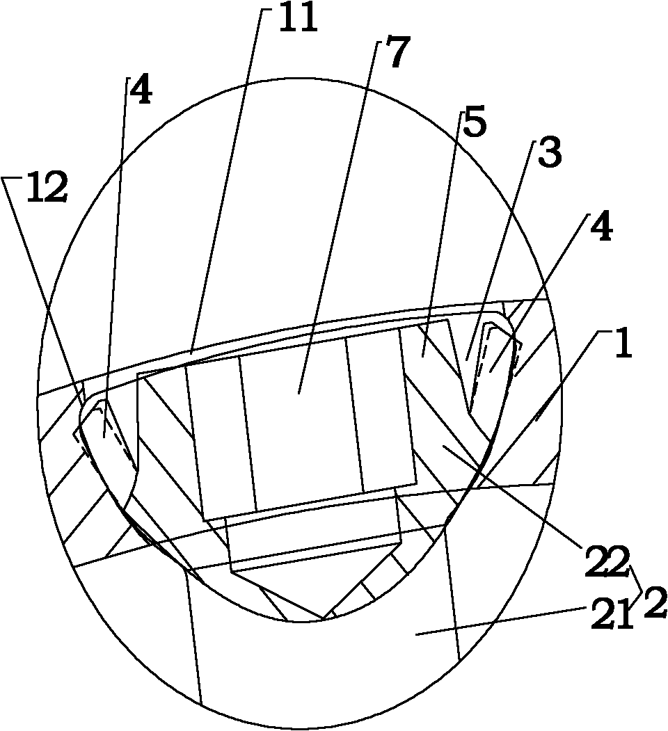 Self-locking fixed part for surgical implant