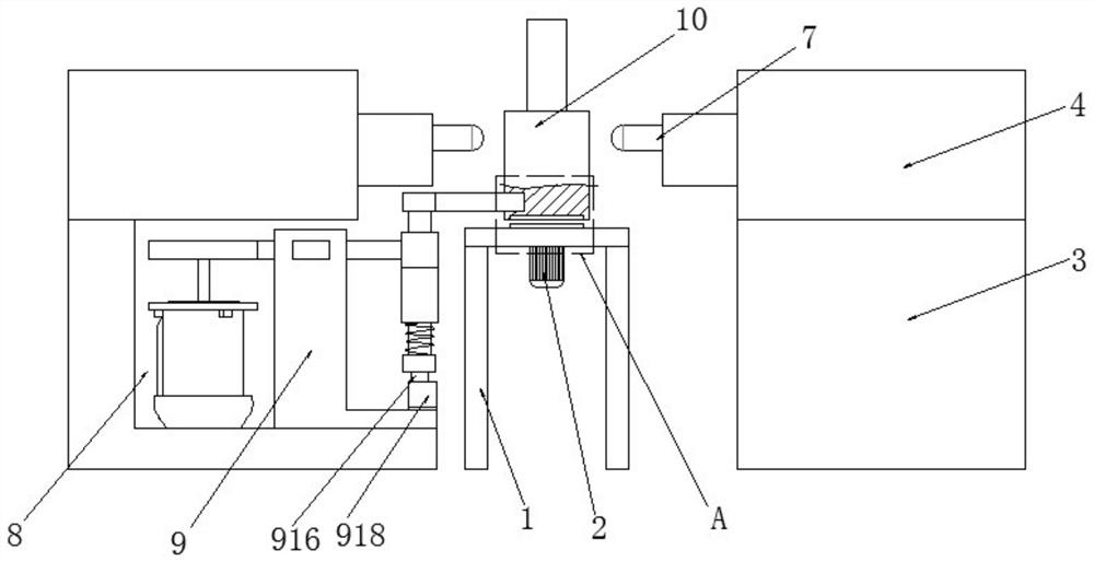Automatic production clamping device and method suitable for industrial robot