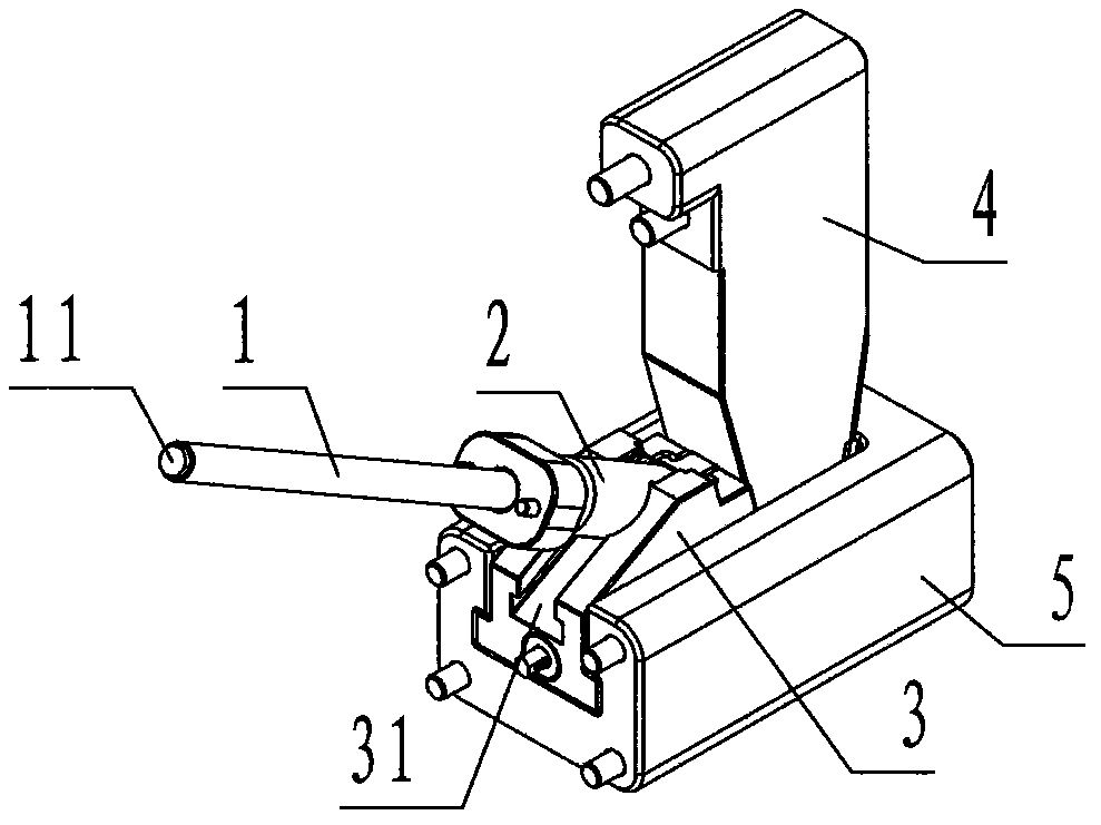 Externalinclined core pulling device of injection mold