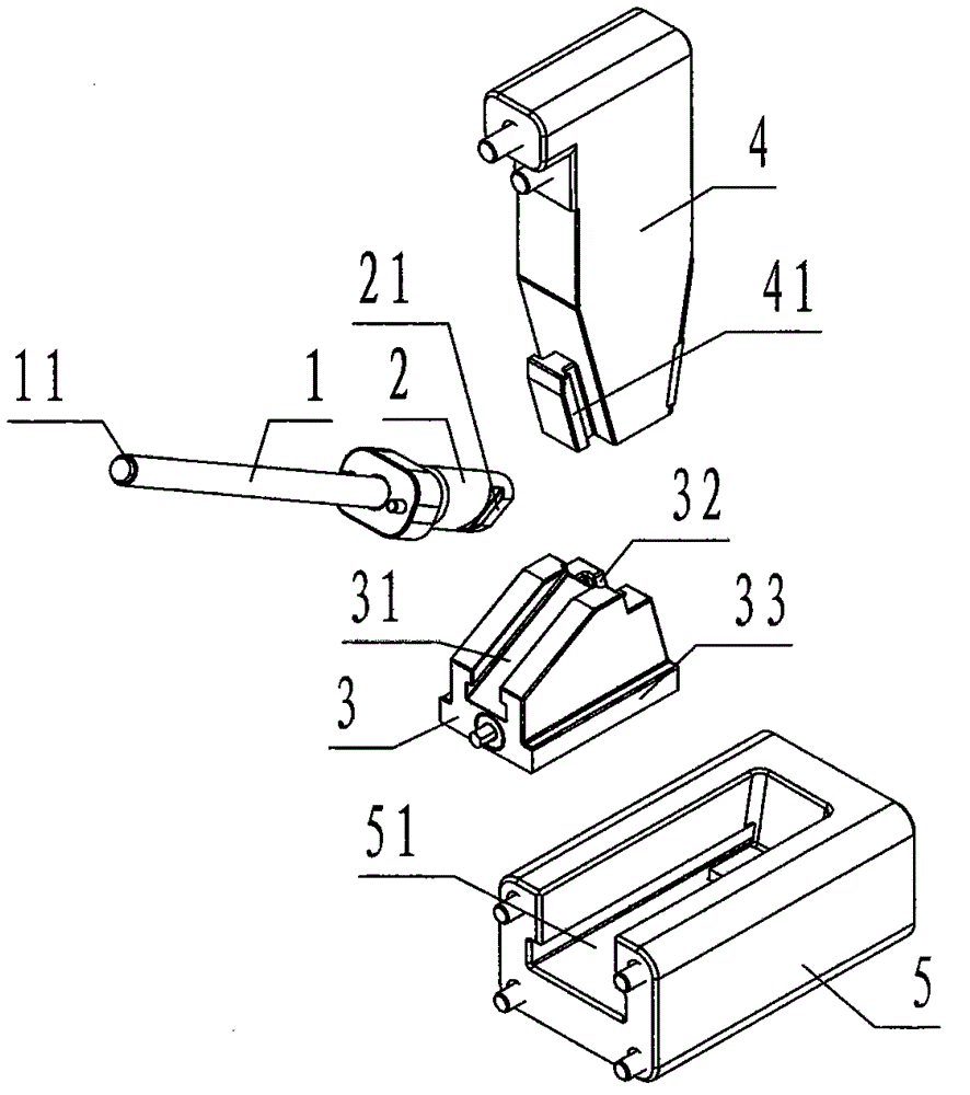 Externalinclined core pulling device of injection mold