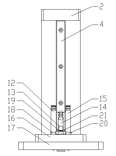 Device for testing air tightness of four-way valve