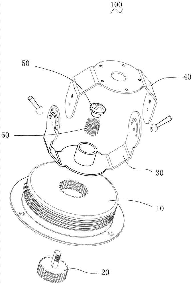 Lamp rotation mechanism and lamps