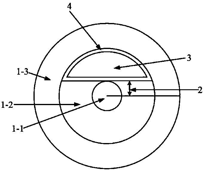 A liquid-filled D-type hollow-core double-clad optical fiber SPR temperature sensor