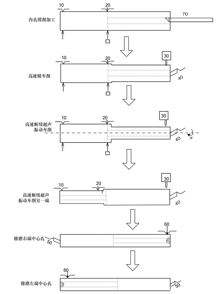 High-speed intermittent ultrasonic vibration cutting method for low-rigidity parts
