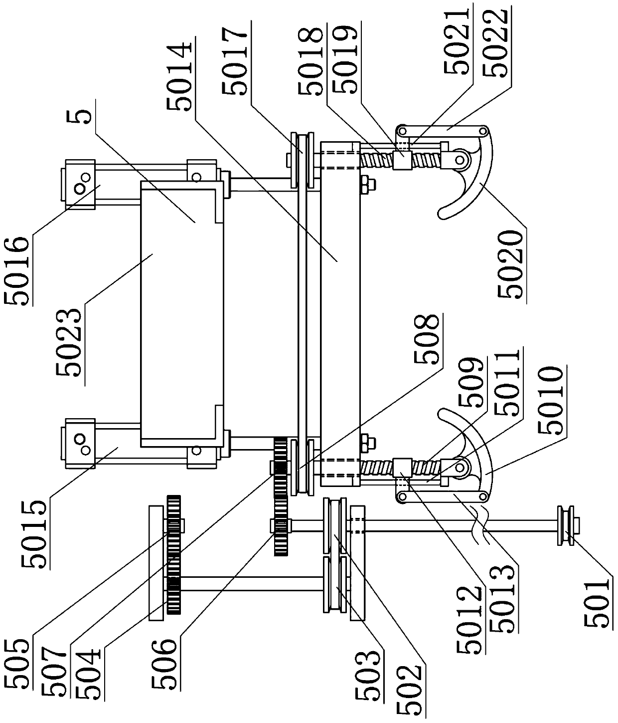 Machine room buffer compartment dedusting device