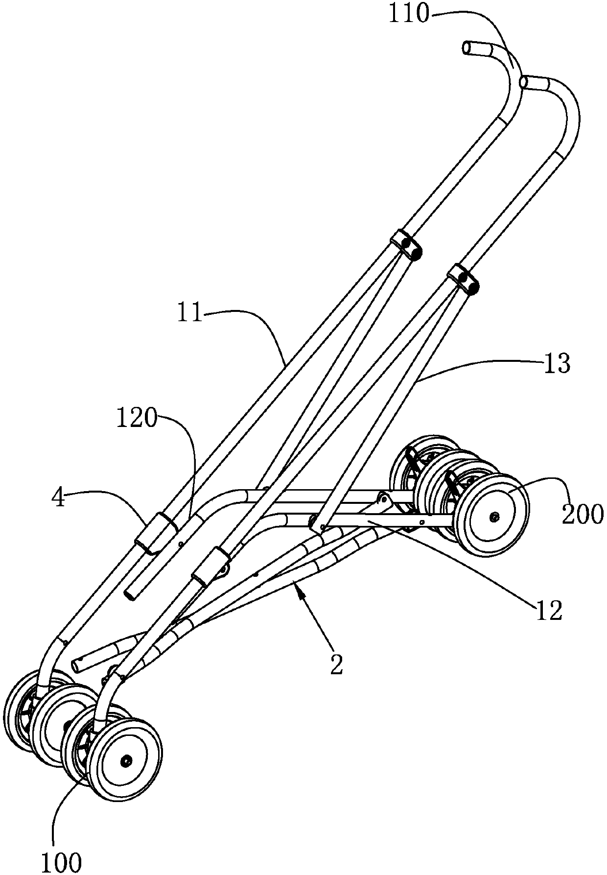 Foldable baby stroller