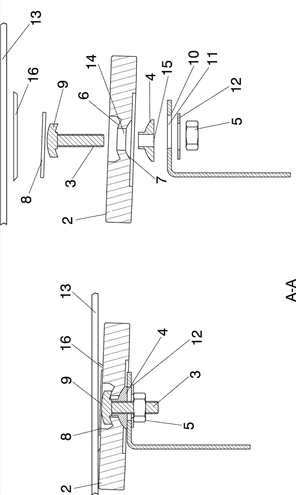 System and method for the articulated attachment of solar reflector elements to supporting structures