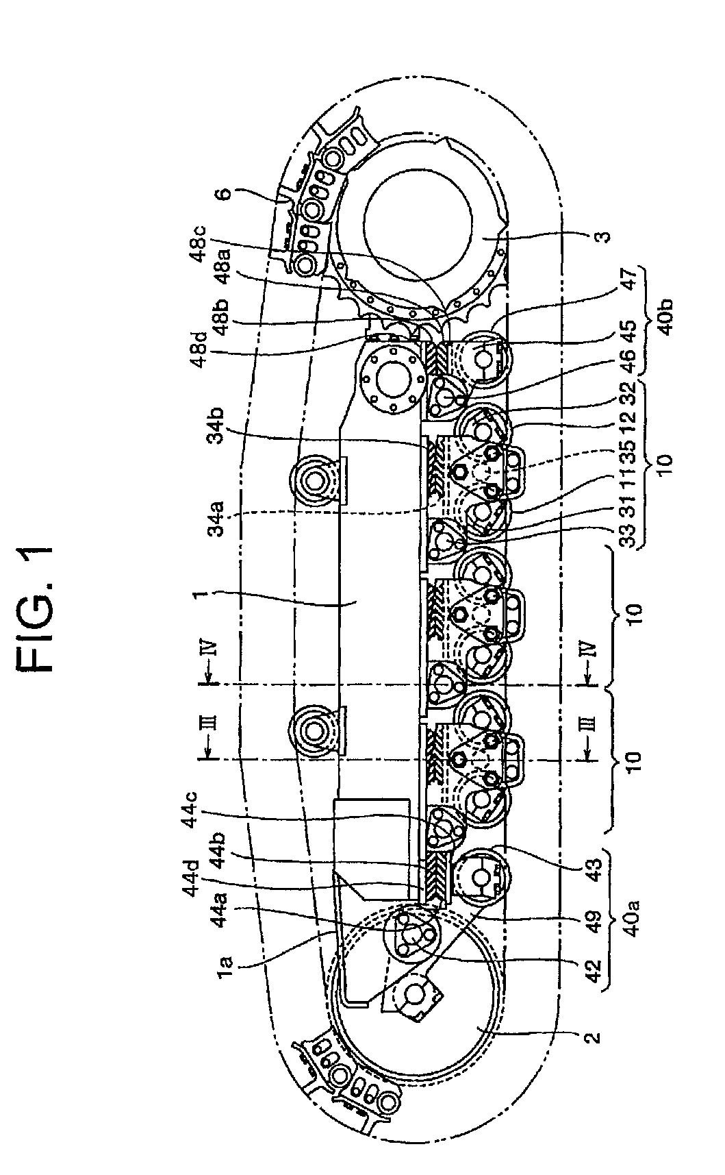 Running device for track-laying vehicle