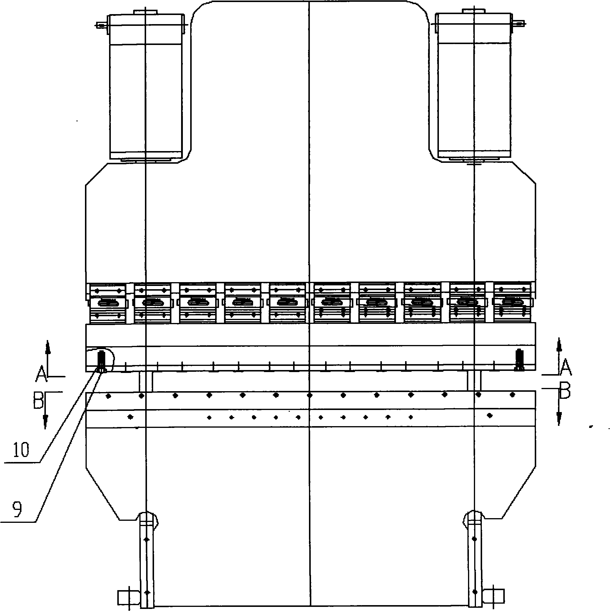 Multifunctional numerical control bending machine for molding irregular plates