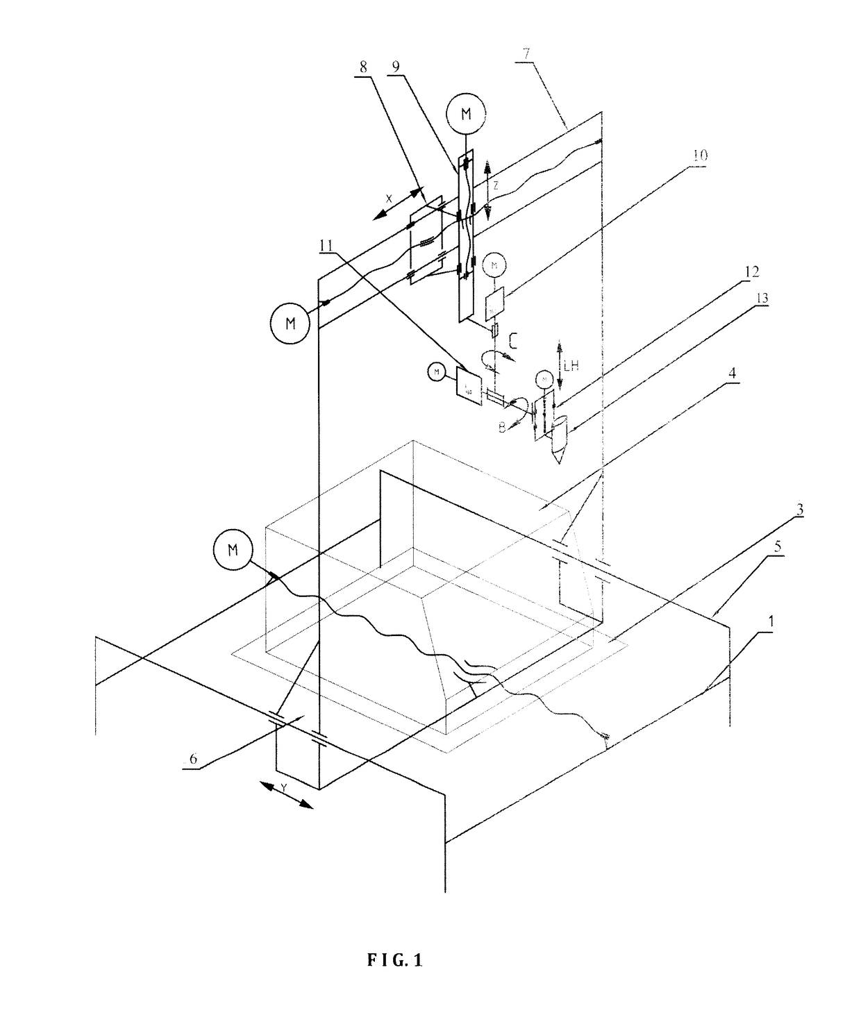 Machine for processing of volumetric metal objects