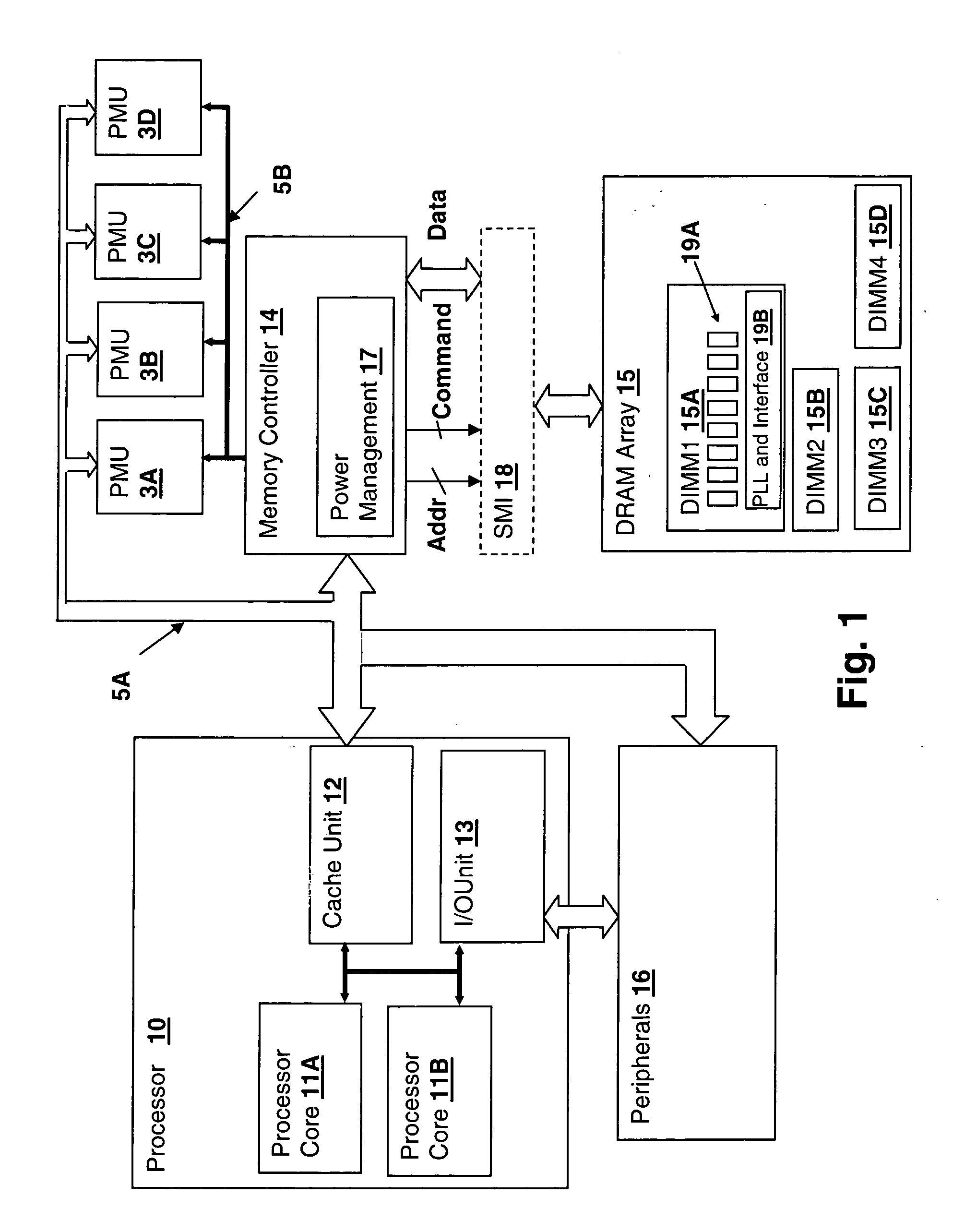 Method and system for energy management in a simultaneous multi-threaded (SMT) processing system including per-thread device usage monitoring
