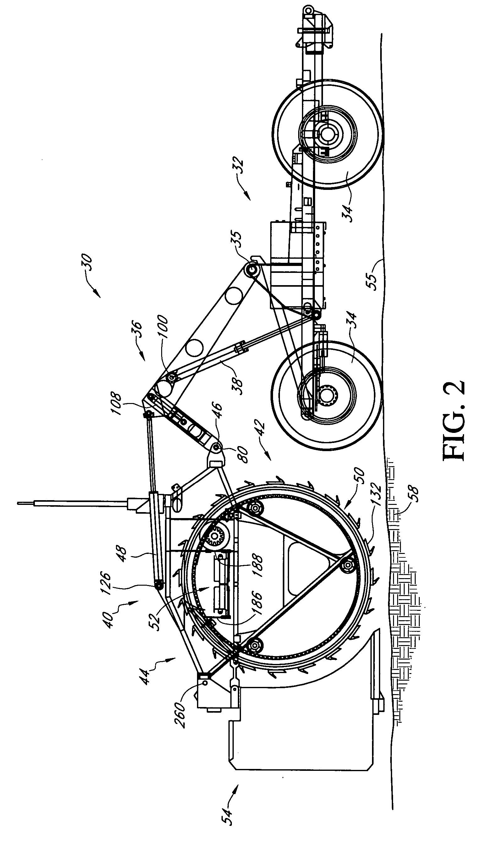 Excavating machine for rocky and other soils
