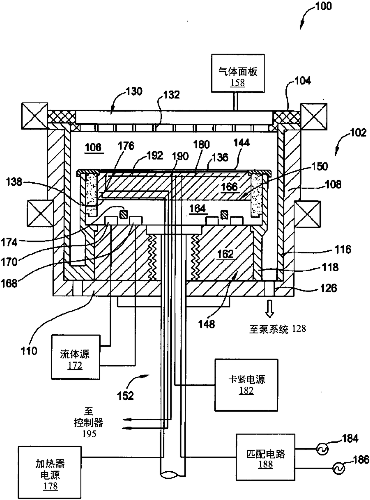 Substrate support assembly with deposited surface features