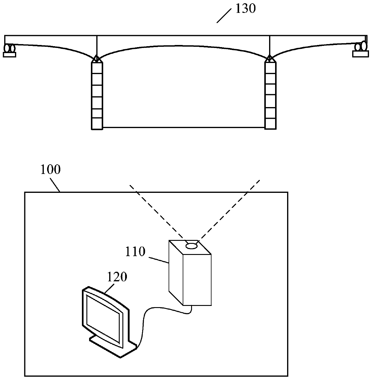 Bridge vibration detection method and related devices