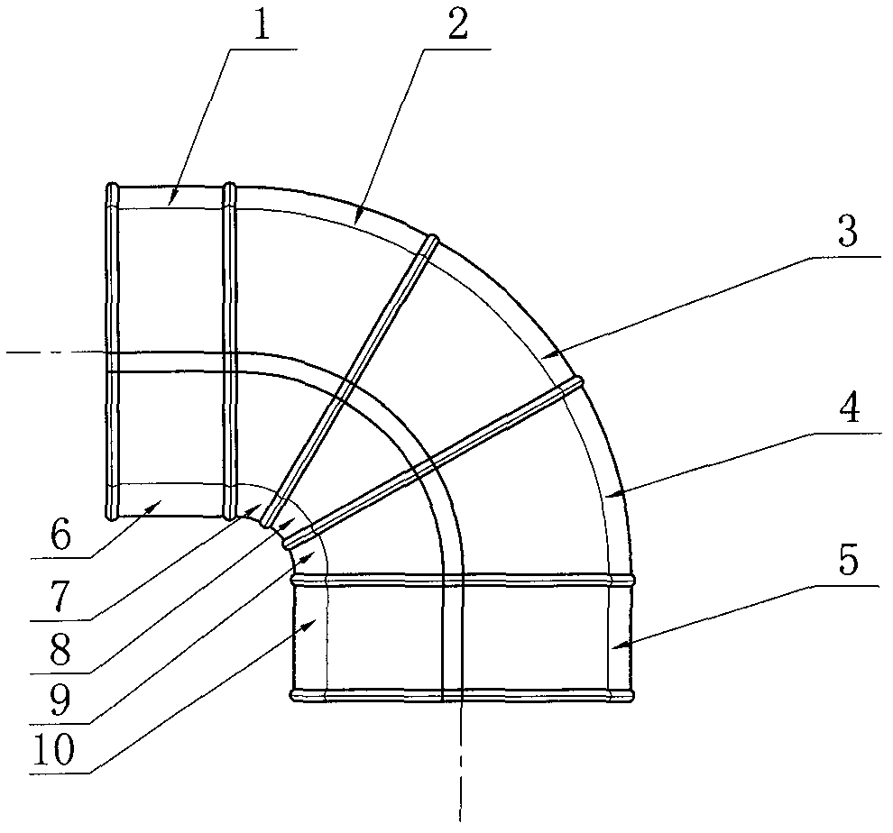 Combined heat-insulation casing for pipeline elbows