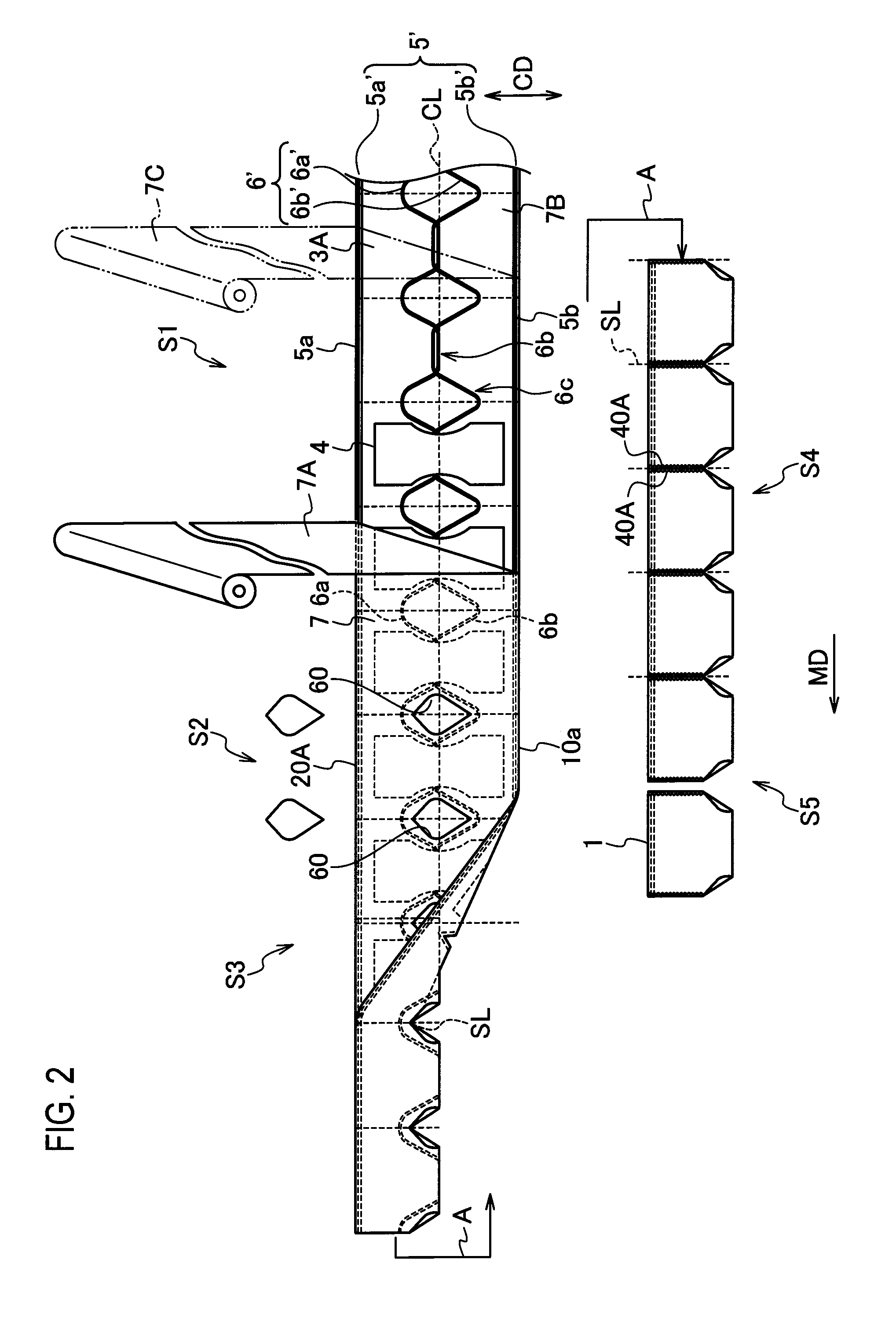 Manufacturing method of absorbent article and manufacturing apparatus of absorbent article