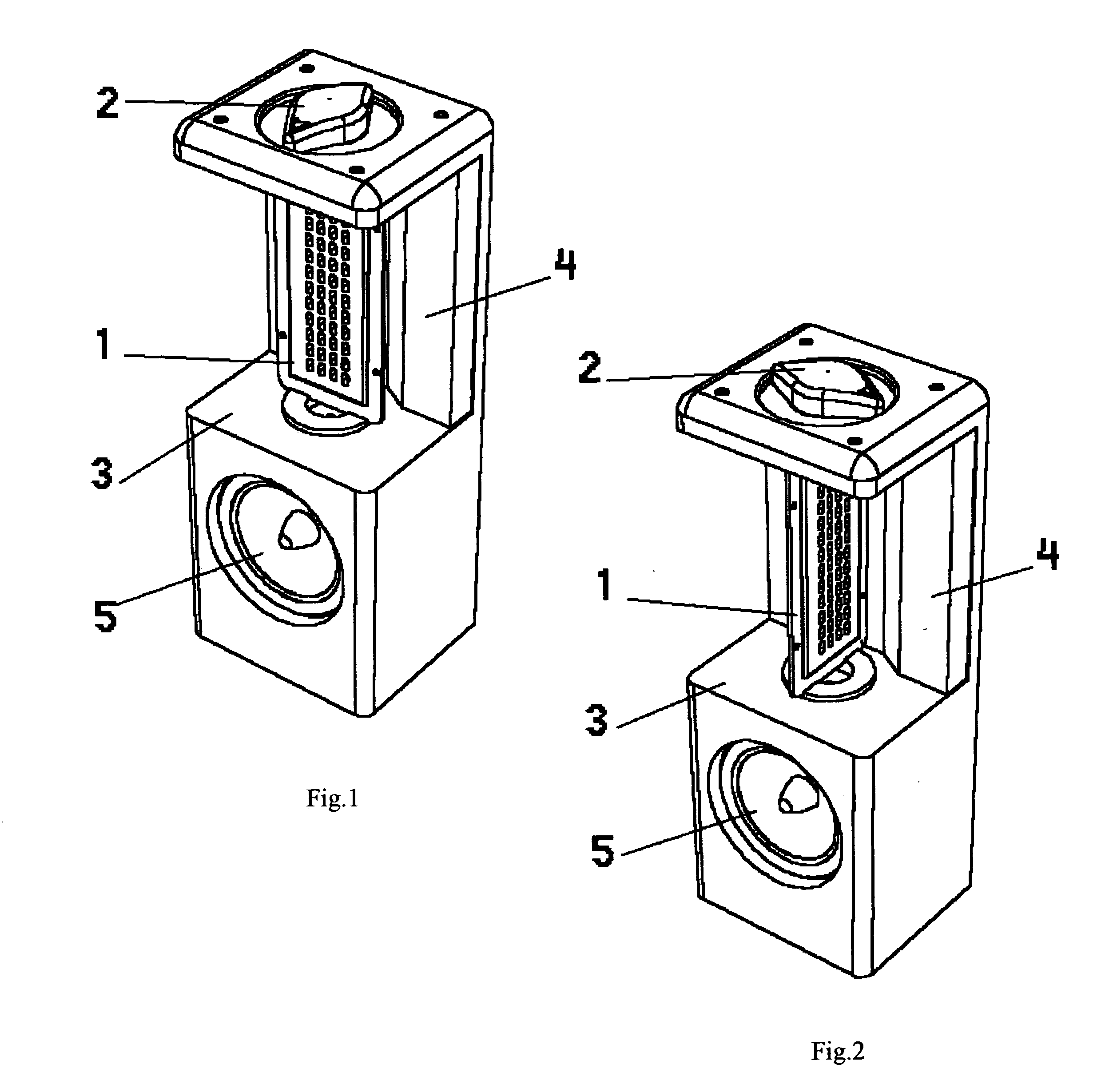 Loudspeaker with variable radiation pattern