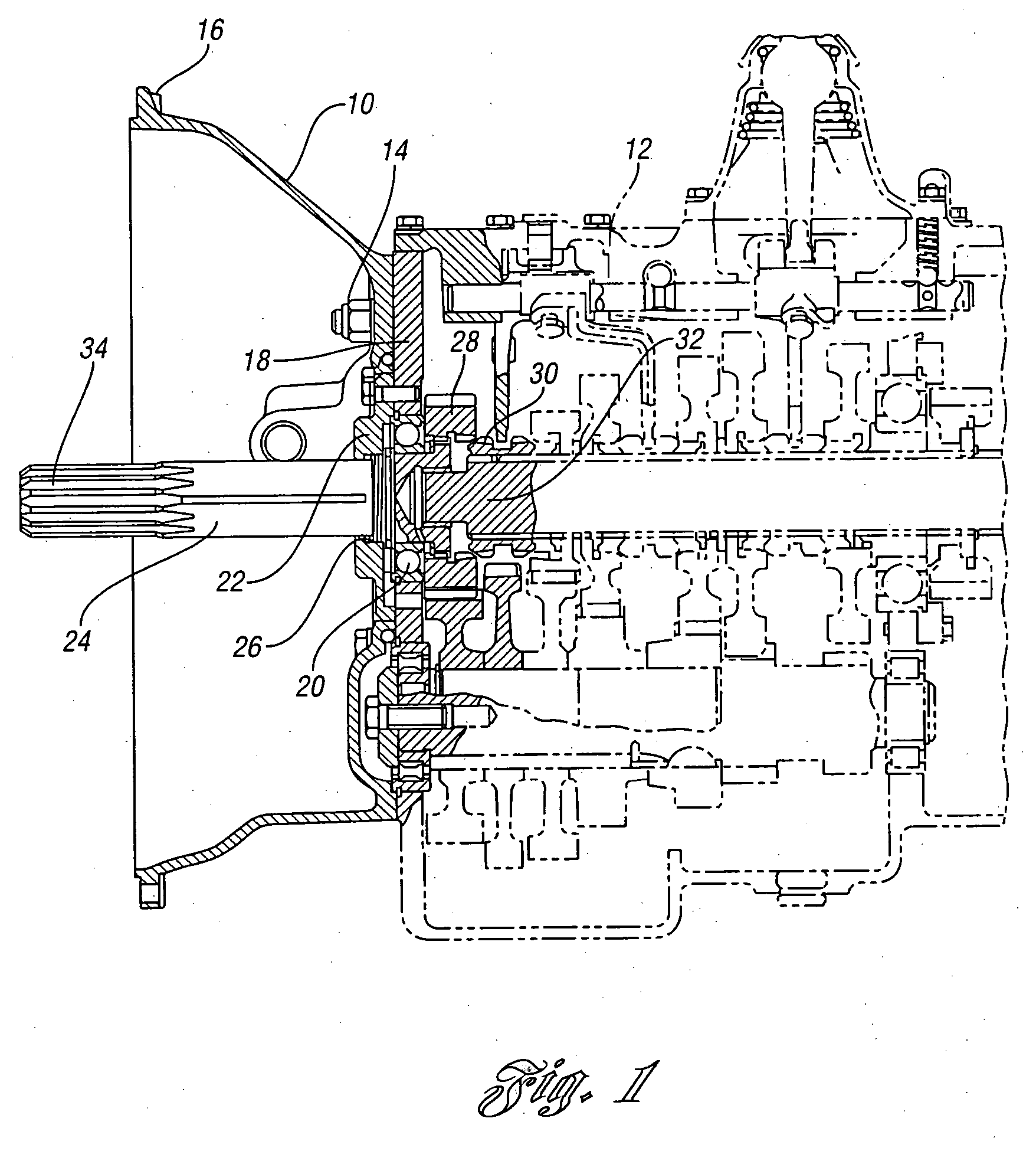 Electromagnetic brake for a multiple-ratio power transmission in a vehicle powertrain