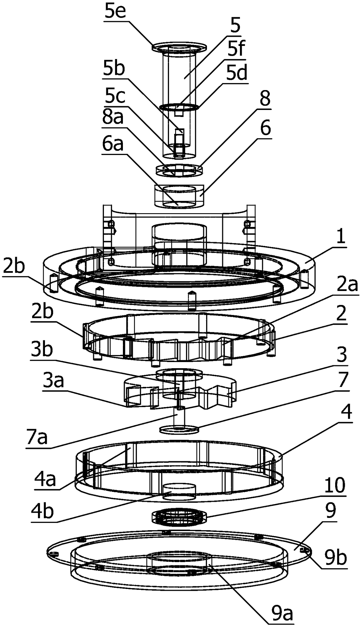 A self-adjusting cable tensioning device