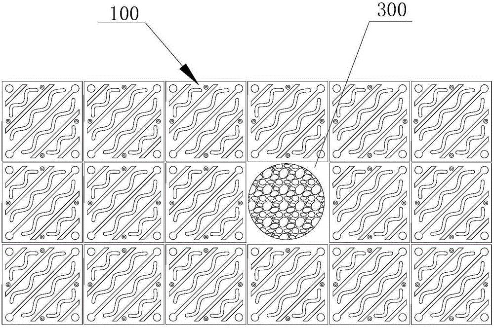 Tree pit grate module and modularly-assembled tree pit grate and trunk support system