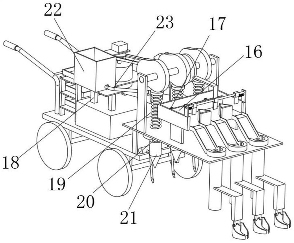 Integrated mechanical equipment capable of applying fertilizer for agricultural planting
