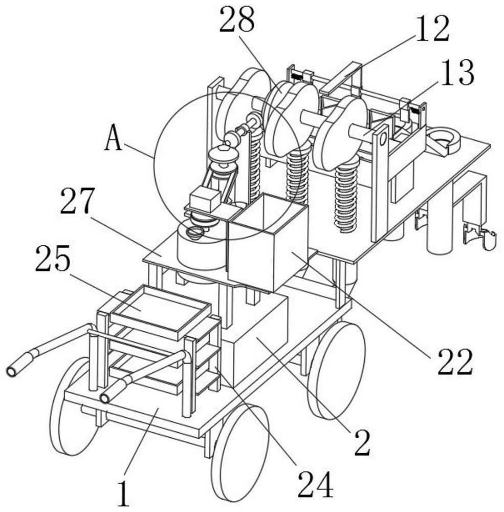 Integrated mechanical equipment capable of applying fertilizer for agricultural planting