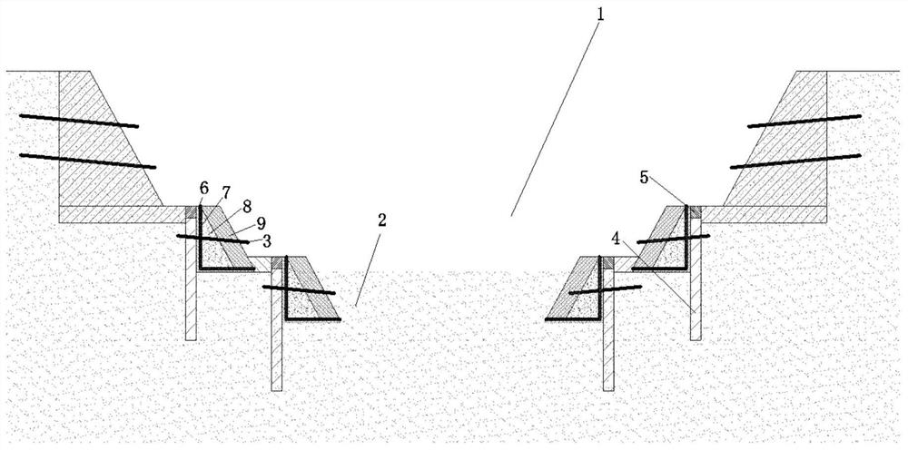 Excavation construction method of fully weathered sandstone high slope