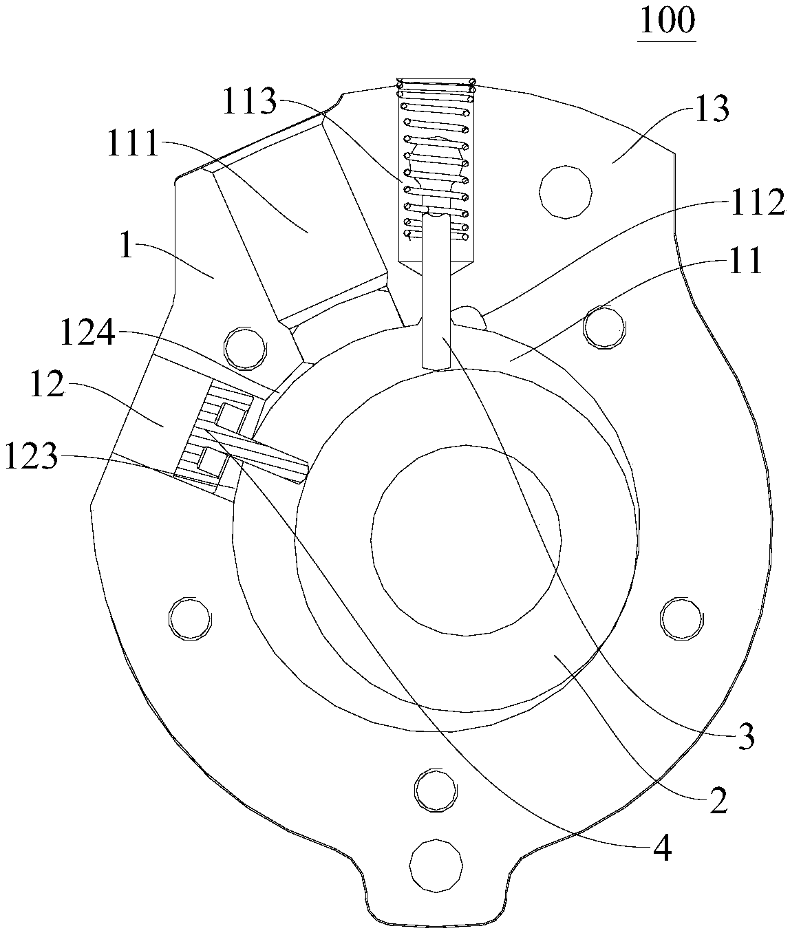 Cylinder, compression mechanism, rotary compressor and heat pump device
