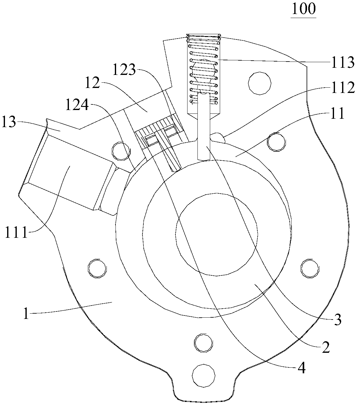 Cylinder, compression mechanism, rotary compressor and heat pump device