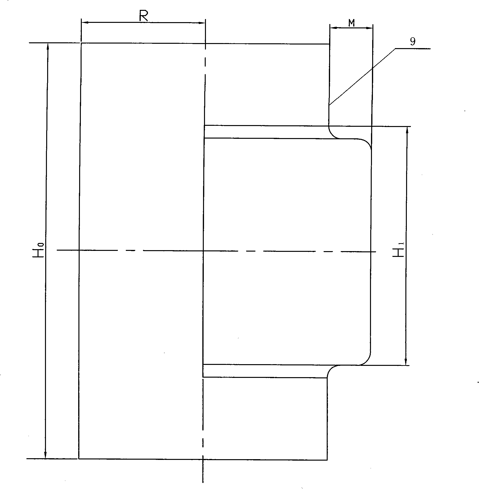 Toroidal flow shaping method of antisymmetric reducing thin wall part