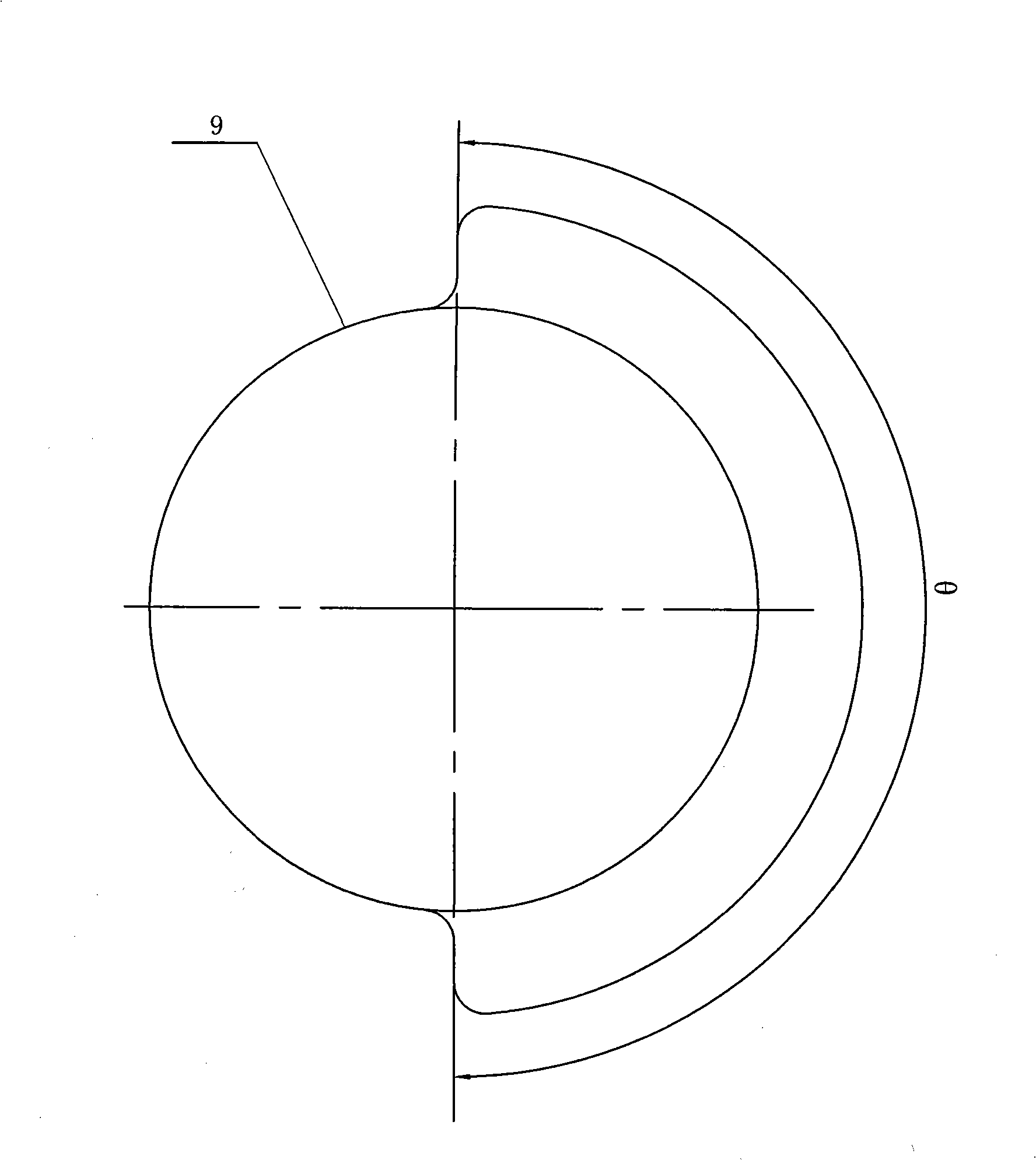 Toroidal flow shaping method of antisymmetric reducing thin wall part