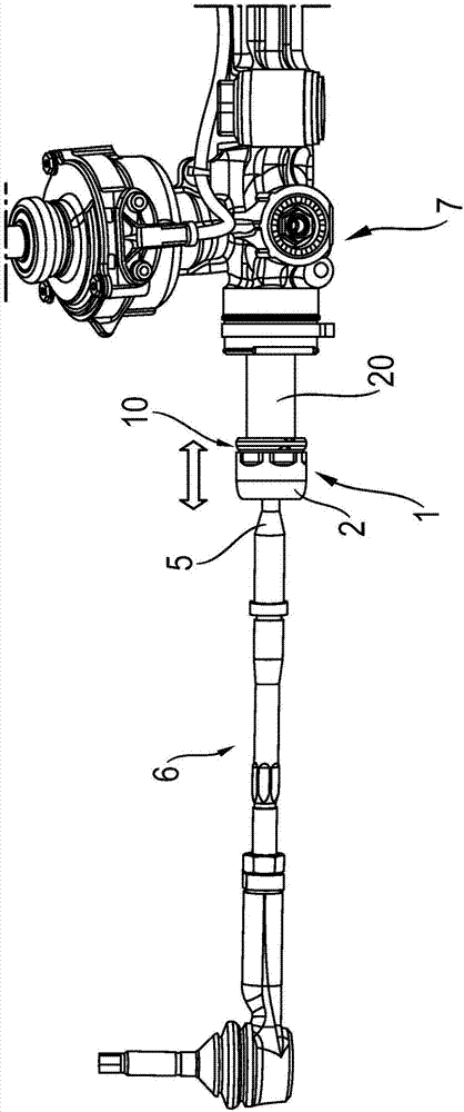 Axial ball joint