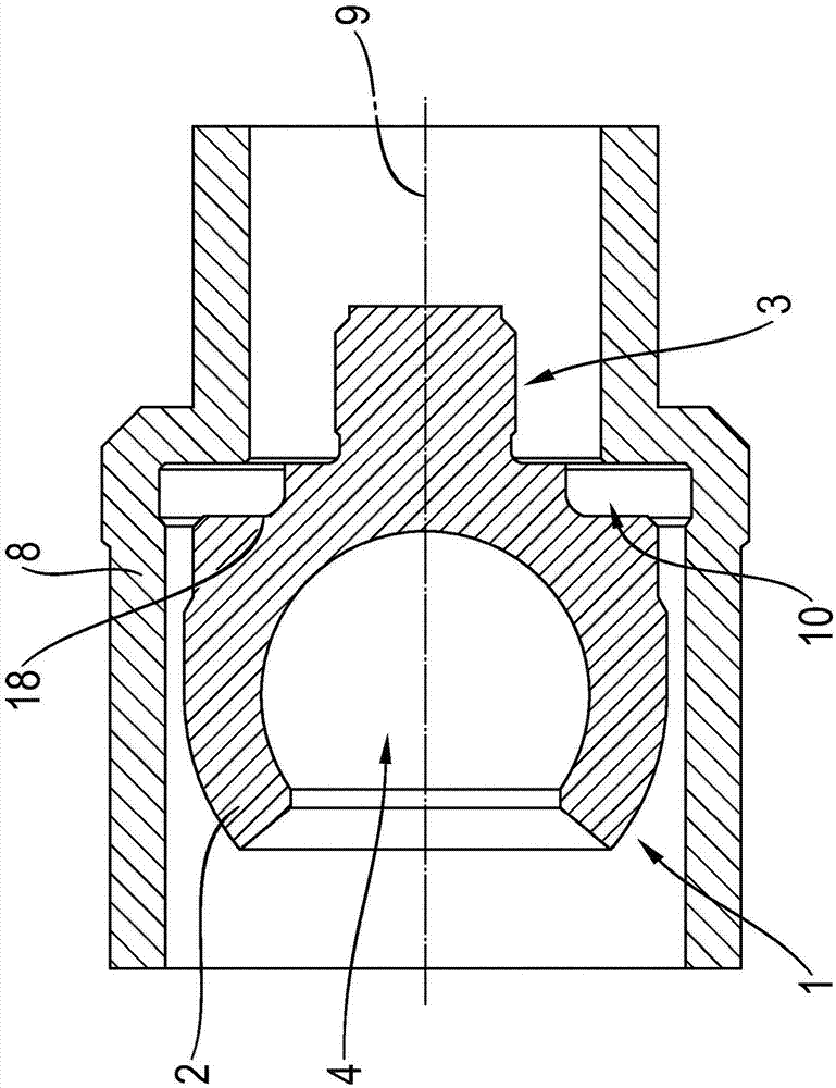 Axial ball joint