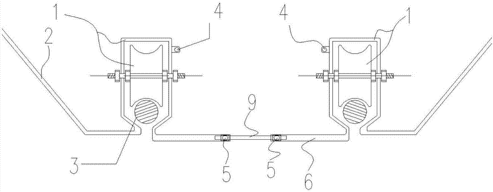 A replacement ground wire crossing auxiliary device