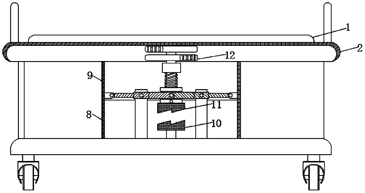 Transfer bed capable of automatically moving in parallel to avoid wound tearing of patient