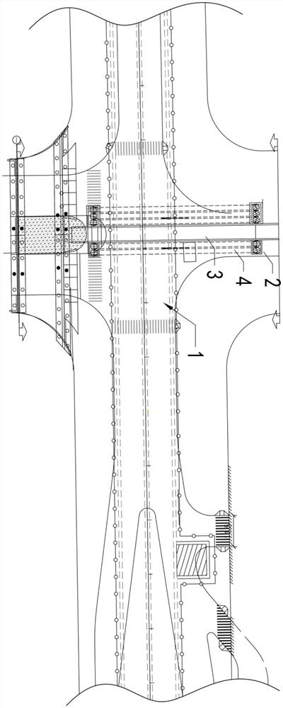 Construction method for diversion of flood discharge channel