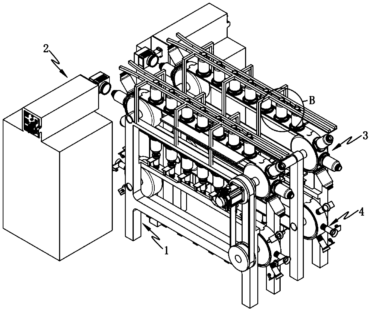 Full-automatic cover screwing laser radium emission coding method