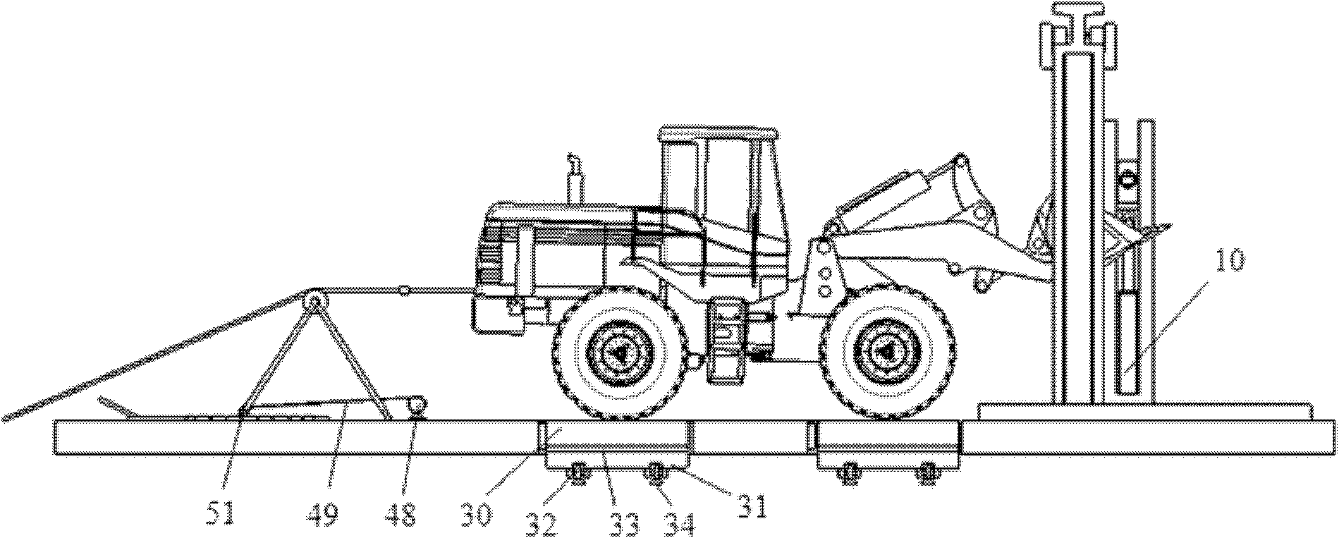 Multi-operating condition extreme load testing system and method for wheel loader transmission system